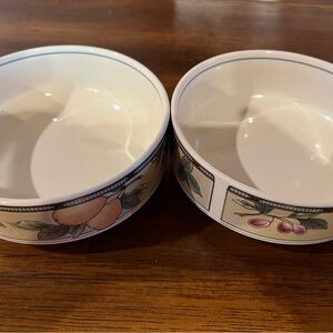 Mikasa Fruit Design Bowls - Cream and Multicolor